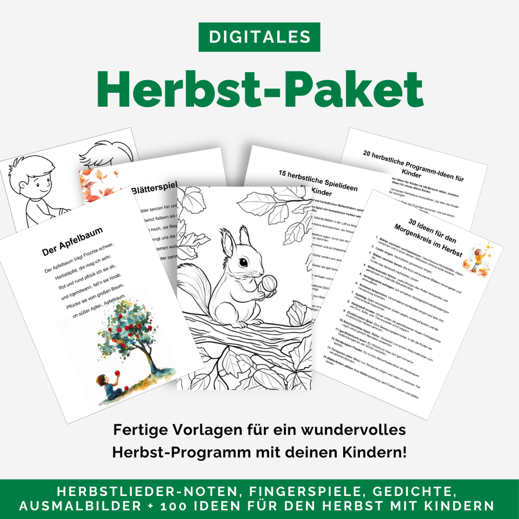 Herbst-Paket für Kinder (digitaler PDF-Download)